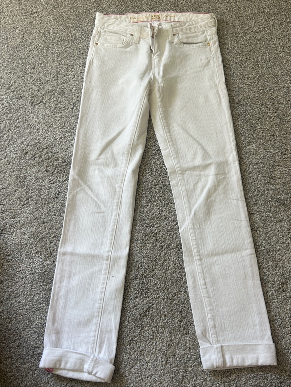 Kate Spade Women's White Straight-Leg Jeans size 25